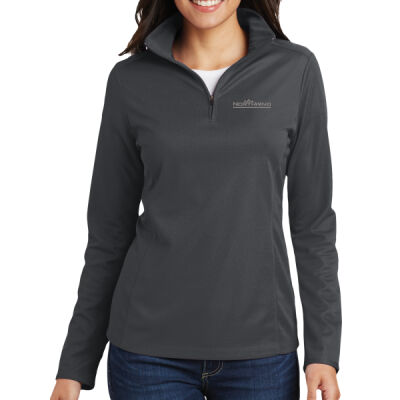 Embroidered - Ladies Pinpoint Mesh 1/2 Zip Thumbnail