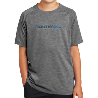 Full front print  - Youth PosiCharge &#174; Tri Blend Wicking Raglan Tee Thumbnail