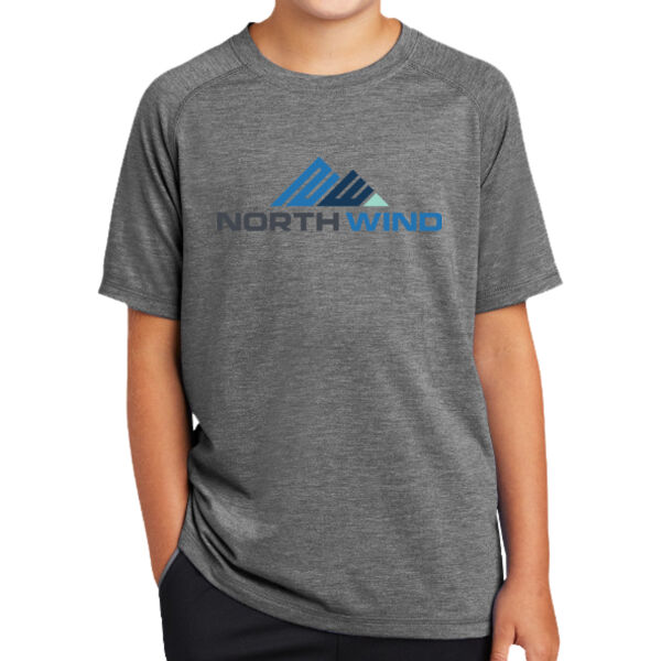 Full front print  - Youth PosiCharge ® Tri Blend Wicking Raglan Tee Thumbnail