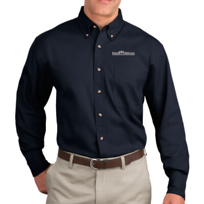 Embroidered  - Long Sleeve Twill Shirt Thumbnail