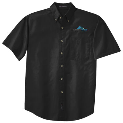 Embroidered  - Short Sleeve Twill Shirt Thumbnail