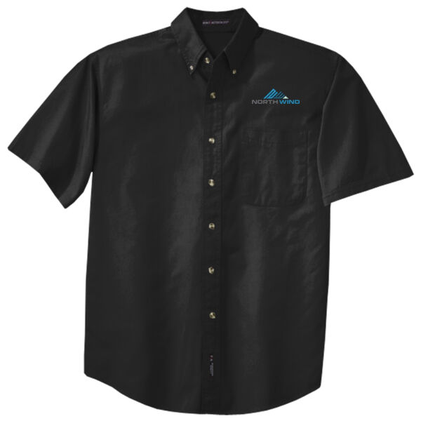 Embroidered  - Short Sleeve Twill Shirt Thumbnail
