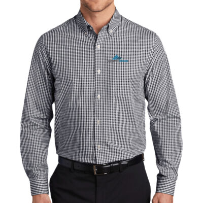 Embroidered  - Broadcloth Gingham Easy Care Shirt Thumbnail