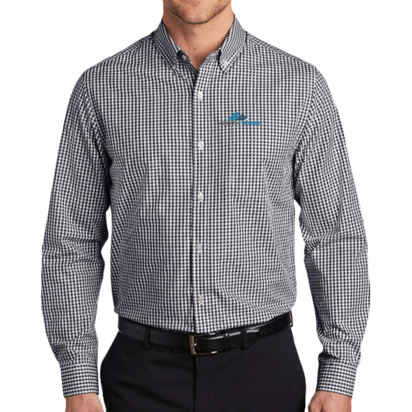 Embroidered  - Broadcloth Gingham Easy Care Shirt Thumbnail
