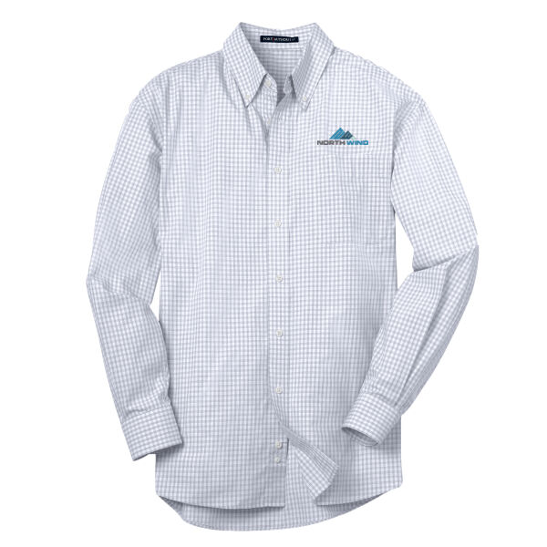 Embroidered  - Plaid Pattern Easy Care Shirt Thumbnail