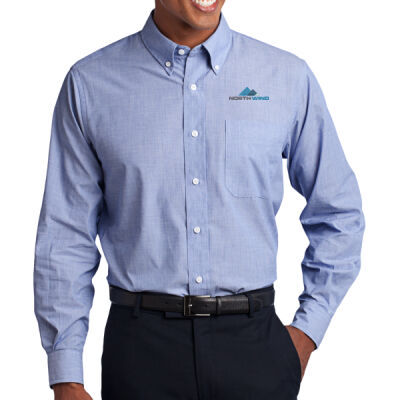 Embroidered  - Tall Crosshatch Easy Care Shirt Thumbnail