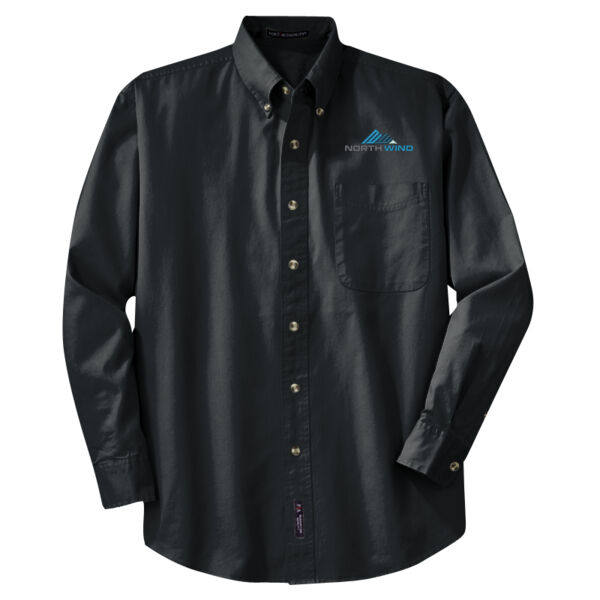 Embroidered  - Tall Long Sleeve Twill Shirt Thumbnail