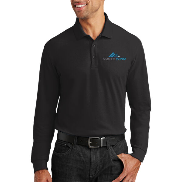 Embroidered  - Long Sleeve Core Classic Pique Polo Thumbnail