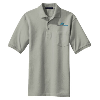 Embroidered  - Heavyweight Cotton Pique Polo with Pocket Thumbnail