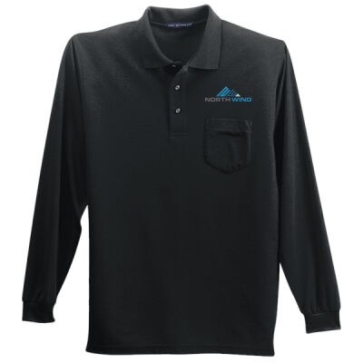 Embroidered  - Long Sleeve Silk Touch™ Polo with Pocket Thumbnail