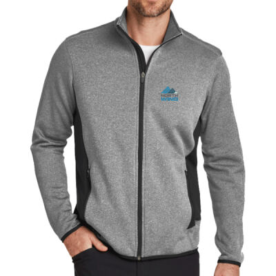 North Wind Embroidered - Full Zip Heather Stretch Fleece Jacket Thumbnail