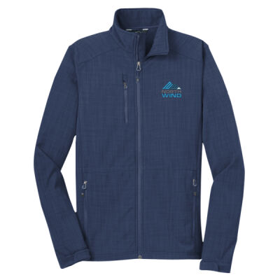 North Wind Embroidered - Shaded Crosshatch Soft Shell Jacket Thumbnail