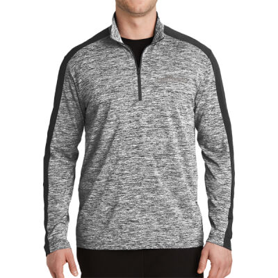 Embroidered - PosiCharge ® Electric Heather Colorblock 1/4 Zip Pullover Thumbnail
