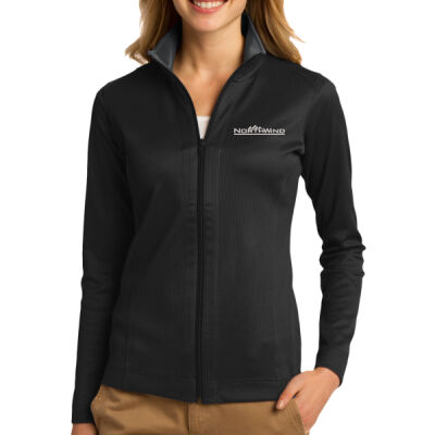 Embroidered - Ladies Vertical Texture Full Zip Jacket Thumbnail