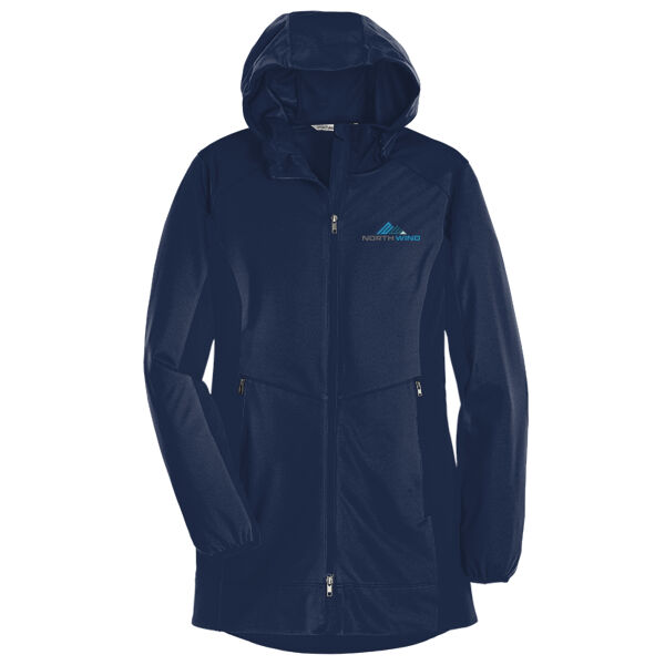 Embroidered - Ladies Active Hooded Soft Shell Jacket Thumbnail