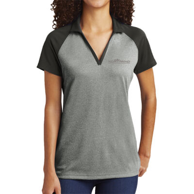 Embroidered - Ladies PosiCharge ® RacerMesh ® Raglan Heather Block Polo Thumbnail
