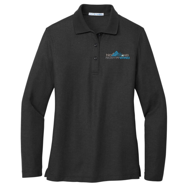Embroidered - Ladies Silk Touch™ Long Sleeve Polo Thumbnail