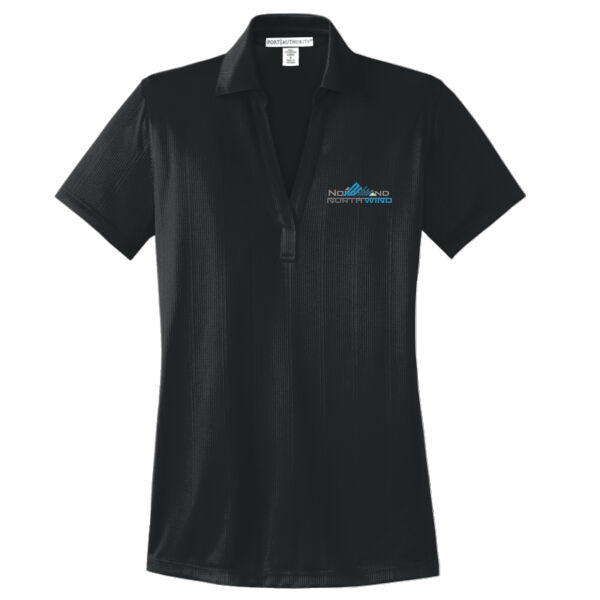 Embroidered - Ladies Performance Fine Jacquard Polo Thumbnail