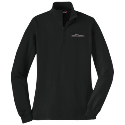 Embroidered - Ladies 1/4 Zip Sweatshirt (limited stock) Thumbnail