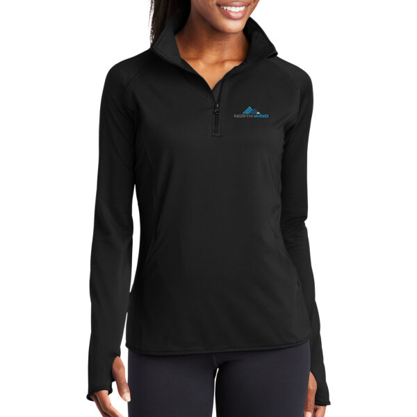 Embroidered - Ladies Sport Wick ® Stretch 1/2 Zip Pullover Thumbnail