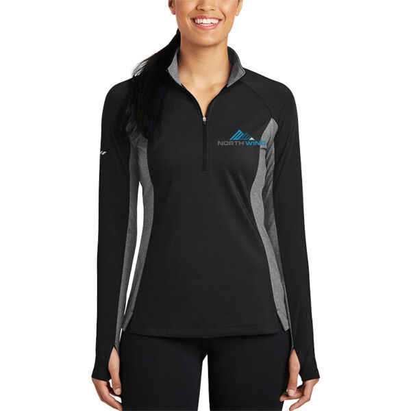 Embroidered - Ladies Sport Wick ® Stretch Contrast 1/2 Zip Pullover Thumbnail