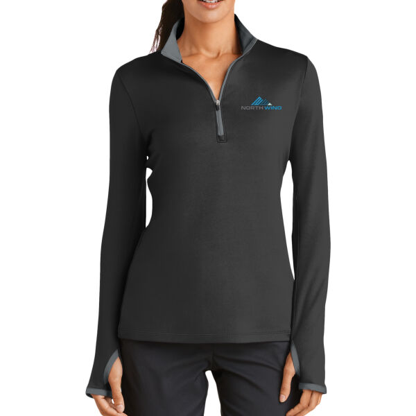 Embroidered - Ladies Dri FIT Stretch 1/2 Zip Cover Up Thumbnail