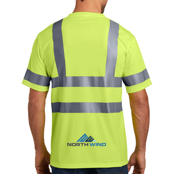 Printed Back - Ansi 107 Class 3 Short Sleeve Snag Resistant Reflective T Shirt Thumbnail