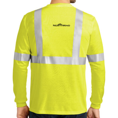 Printed Back - Ansi 107 Class 2 Long Sleeve Safety T Shirt Thumbnail