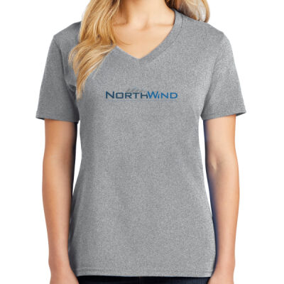 Full front print  - Ladies Core Cotton V Neck Tee Thumbnail