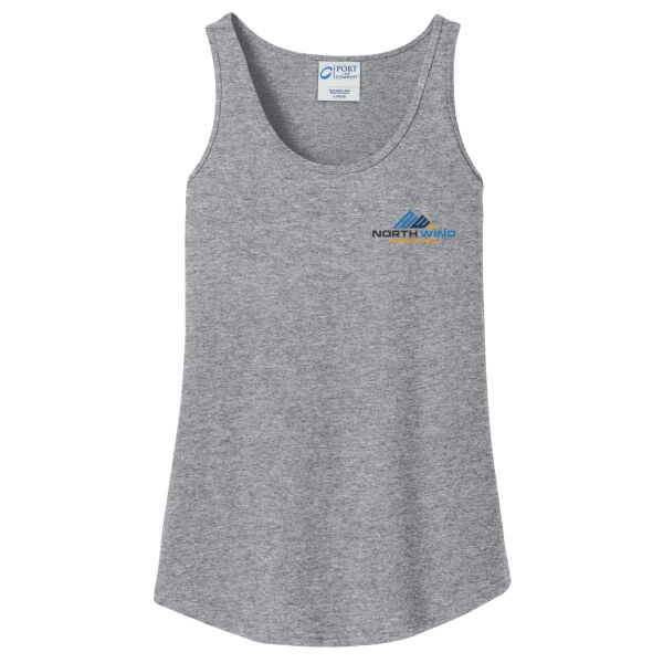 Crest Print  - Ladies Core Cotton Tank Top Thumbnail