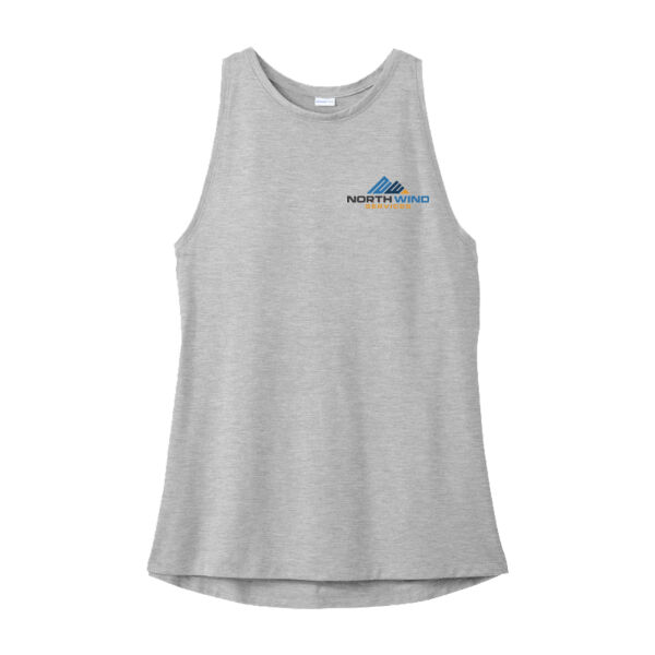 Crest Print  - Ladies PosiCharge ® Tri Blend Wicking Tank Thumbnail
