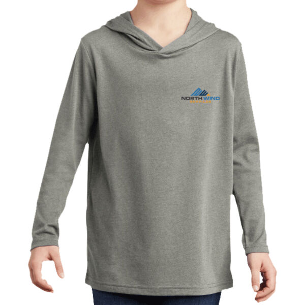 Crest Print  - Youth Perfect Tri ® Long Sleeve Hoodie Thumbnail