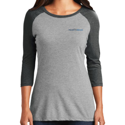 Crest Print  - Women's Perfect Tri &#174; 3/4 Sleeve Raglan Thumbnail