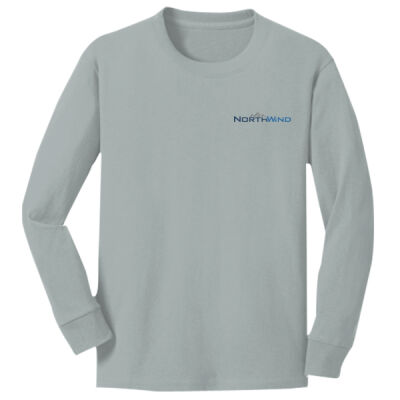 Crest Print  - Youth Long Sleeve Core Cotton Tee Thumbnail
