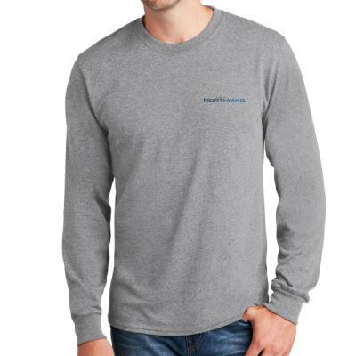 Crest Print  - Long Sleeve Core Cotton Tee Thumbnail