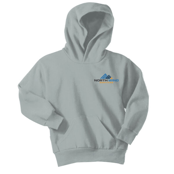 Crest Print  - Youth Core Fleece Pullover Hooded Sweatshirt Thumbnail