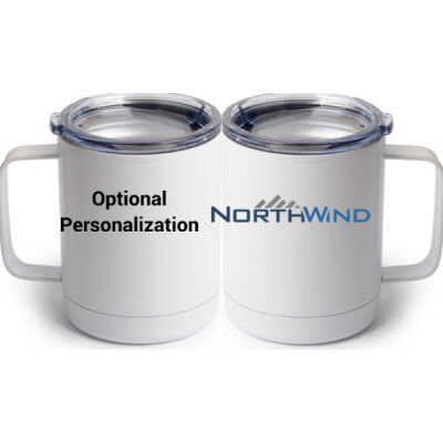 Printed Personalized - 10 oz White Stainless Steel Coffee Mug Thumbnail