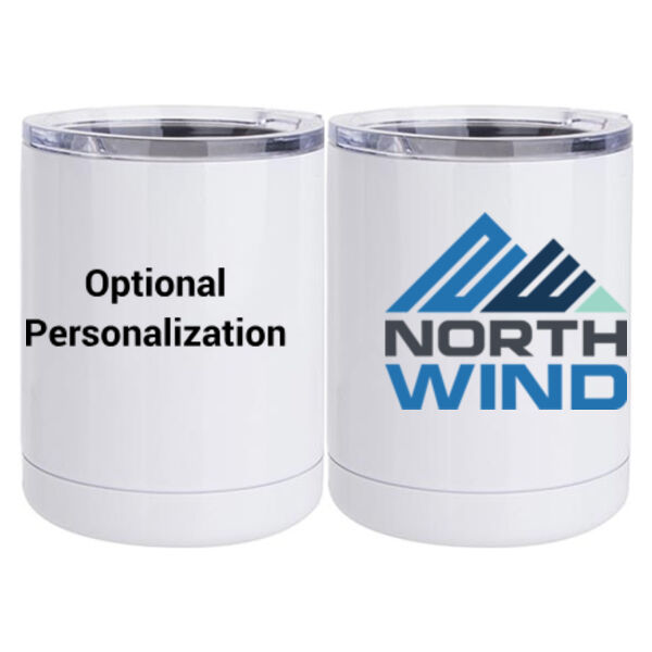 Printed Personalized - 10 oz. White Stainless Steel Short Tumbler Thumbnail