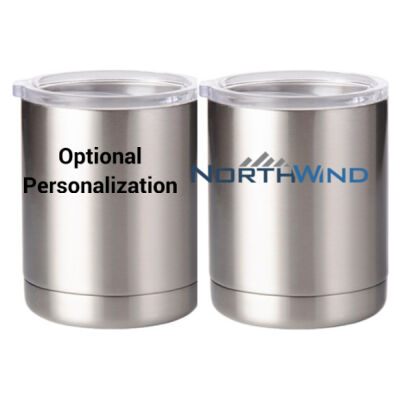 Printed Personalized - 10 oz Silver Stainless Steel Short Tumbler Thumbnail