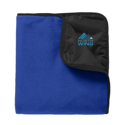 North Wind Embroidered - Fleece & Poly Travel Blanket (limited stock) Thumbnail