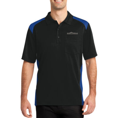 Embroidered Logo  - Select Snag Proof Two Way Colorblock Pocket Polo Thumbnail