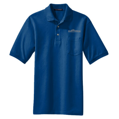 Embroidered Logo  - Heavyweight Cotton Pique Polo with Pocket Thumbnail