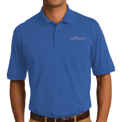 Embroidered Logo  - Core Blend Jersey Knit Pocket Polo Thumbnail