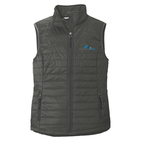 Embroidered  - Ladies Packable Puffy Vest Thumbnail
