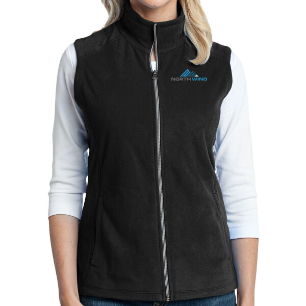 Embroidered  - Ladies Microfleece Vest Thumbnail