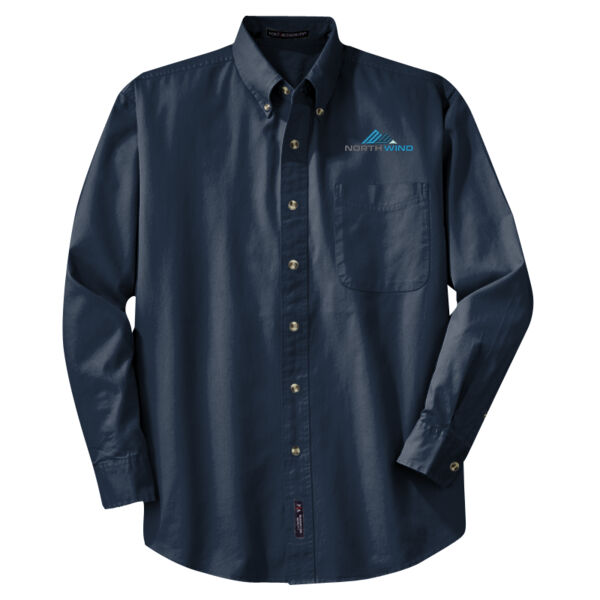 Embroidered  - Tall Long Sleeve Twill Shirt Thumbnail