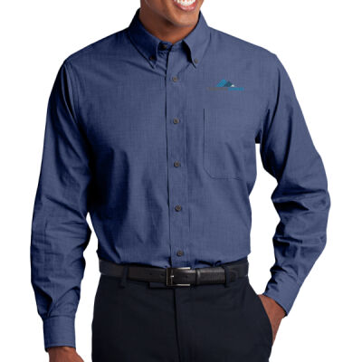 Embroidered  - Tall Crosshatch Easy Care Shirt Thumbnail
