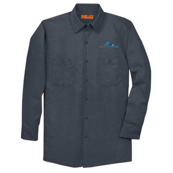 Embroidered  - Long Size, Long Sleeve Industrial Work Shirt Thumbnail