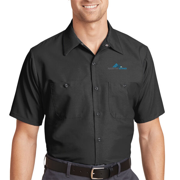 Embroidered  - Long Size, Short Sleeve Industrial Work Shirt Thumbnail