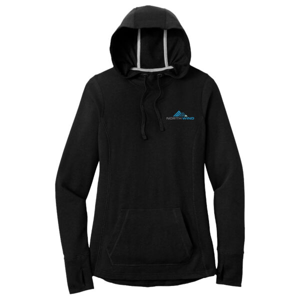 Embroidered - Ladies PosiCharge ® Tri Blend Wicking Fleece Hooded Pullover Thumbnail